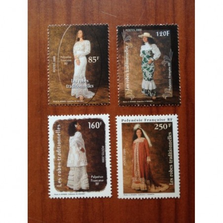 POLYNESIE NUM 619-622 ** MNH Robe femme ANNEE 2000