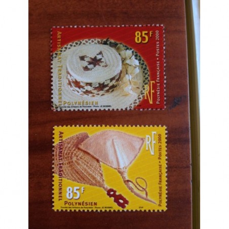 POLYNESIE NUM 627-628 ** MNH Artisanat ANNEE 2000