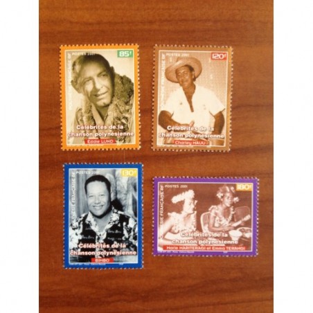 POLYNESIE NUM 638-641 ** MNH Chanteur ANNEE 2001