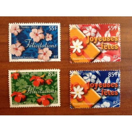 POLYNESIE NUM 657-660 ** MNH Message ANNEE 2002