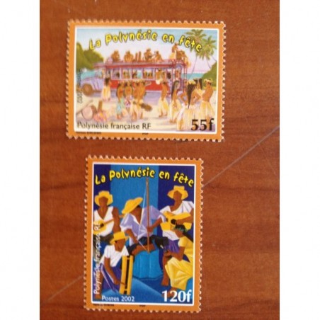 POLYNESIE NUM 680-681 ** MNH Fete ANNEE 2002