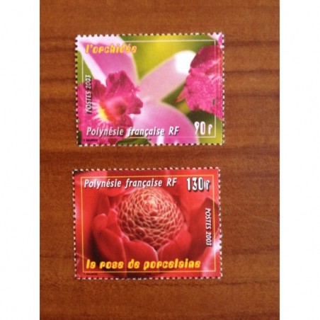 POLYNESIE NUM 699-700 ** MNH Orchidee rose ANNEE 2003