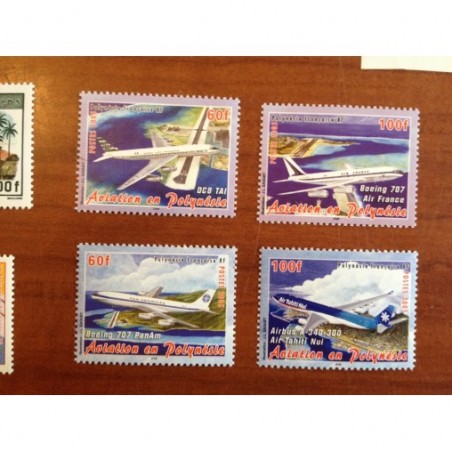 POLYNESIE NUM 748-751 ** MNH Aviation Boing DC8 Airbus ANNEE 2005