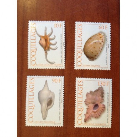 POLYNESIE NUM 804-807 ** MNH Coquillage ANNEE 2007