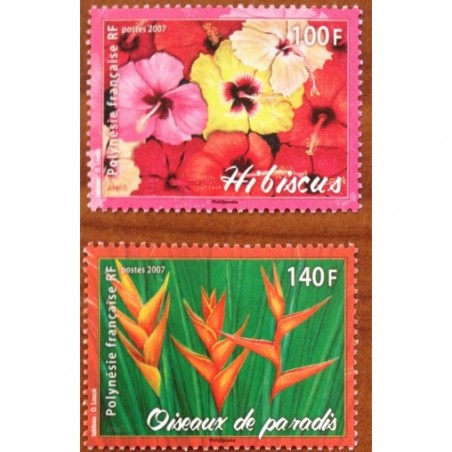 POLYNESIE NUM 821-822 ** MNH Flore Fleurs ANNEE 2007