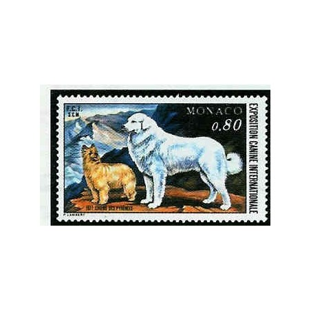 Monaco Num 1093 ** MNH Chien  des Pyrénées année 1977