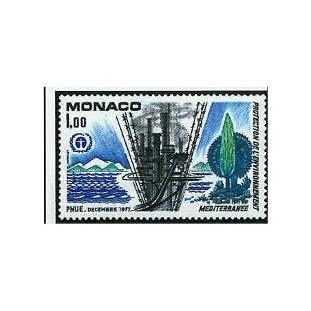 Monaco Num 1117 ** MNH pollution mediterranee année 1977