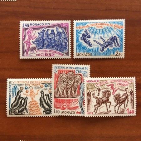 Monaco Num 1167-1171 ** MNH Cirque  année 1978