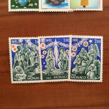 Monaco Num 1352-1354 ** MNH Noël nativité  roi mage  année 1982