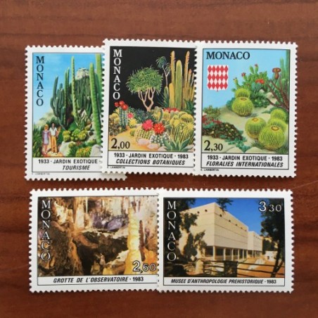 Monaco Num 1360-1364 ** MNH Cactus  année 1983