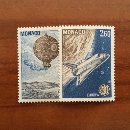 Monaco Num 1365-1366 ** MNH Europa Ballon  année 1983