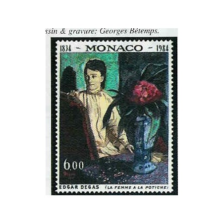 Monaco Num 1455 ** MNH Tableaux Degas année 1984