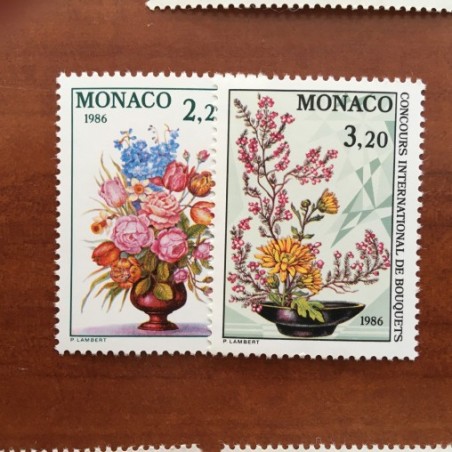 Monaco Num 1497-1498 ** MNH Bouquet année 1985