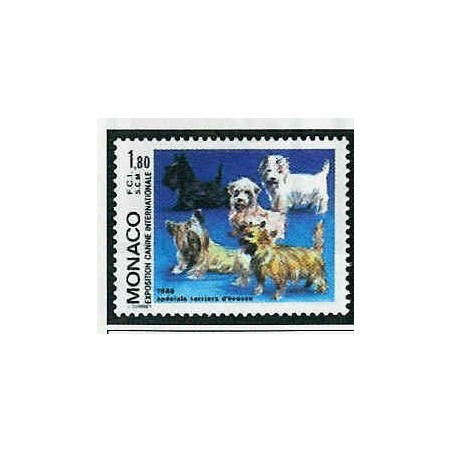 Monaco Num 1530 ** MNH Chien Terrier année 1986