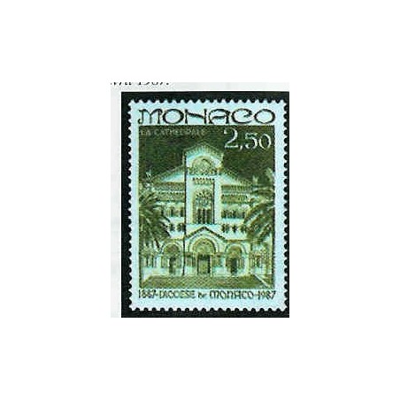 Monaco Num 1574 ** MNH Cathedrale année 1987