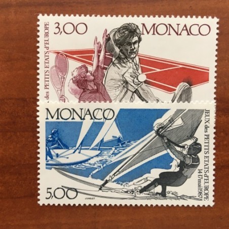 Monaco Num 1579-1580 ** MNH Tennis année 1987