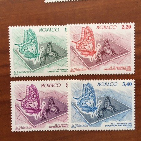 Monaco Num 1585-1588 ** MNH Papillons année 1987