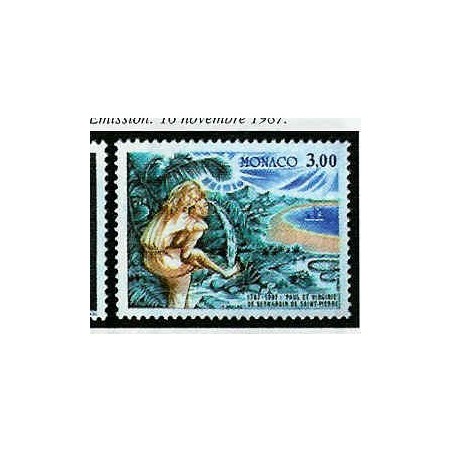 Monaco Num 1604 ** MNH Bernardin de St Pierre année 1987