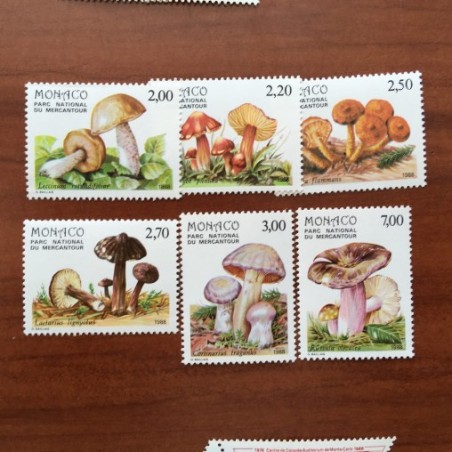 Monaco Num 1628-1633 ** MNH Mercantour Champignons année 1988