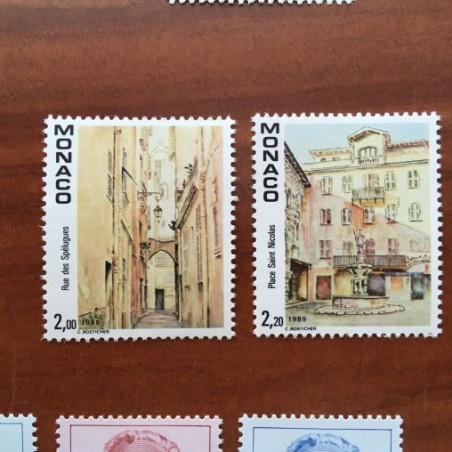 Monaco Num 1669-1670 ** MNH aquarelle C rosticher  année 1989