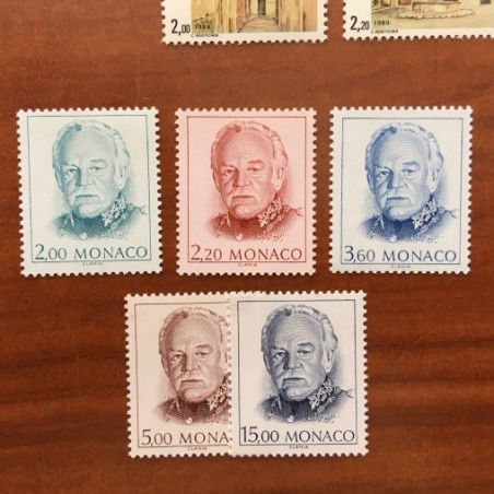 Monaco Num 1671-1675 ** MNH SAS rainier III  année 1989