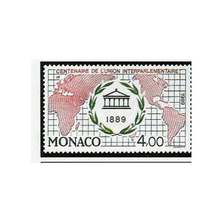 Monaco Num 1700 ** MNH Carte  année 1989