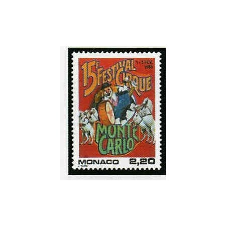 Monaco Num 1703 ** MNH Cirque Chevaux  année 1989