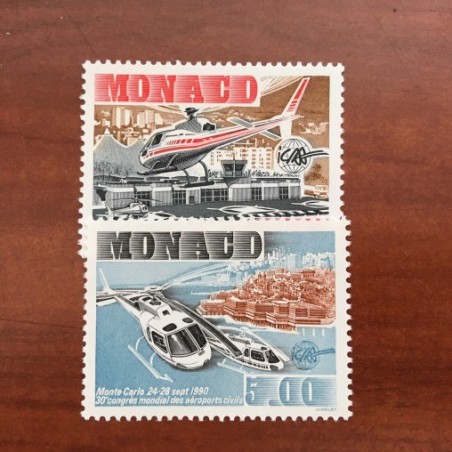 Monaco Num 1736-1737 ** MNH helicoptere  année 1990