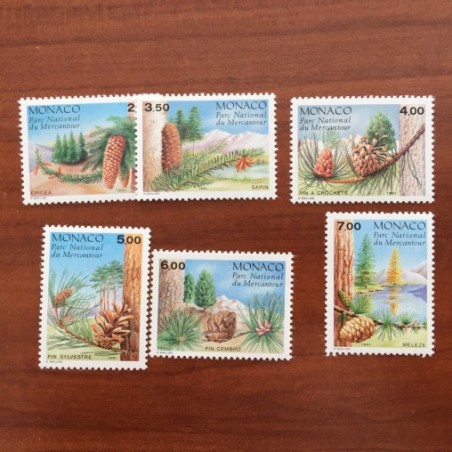 Monaco Num 1799-1804 ** MNH Arbre Mercantour année 1991