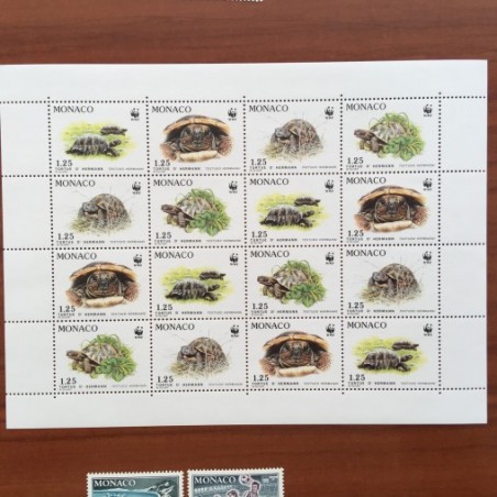 Monaco Num F1805-1808 ** MNH WWF Tortue Hermann