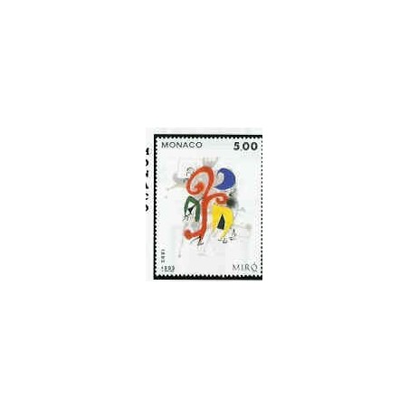 Monaco Num 1909 ** MNH Tableaux Jean Miro année 1993