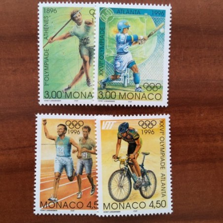 Monaco Num 2051-2054 ** MNH JO Atlanta année 1996