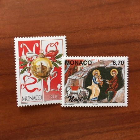 Monaco Num 2177-2178 ** MNH Noël année 1998