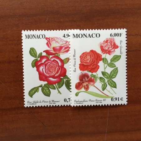 Monaco Num 2194-2195 ** MNH Rose année 1999