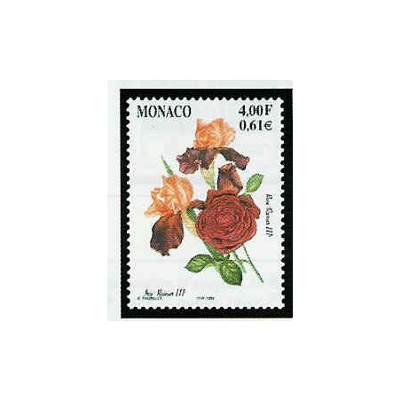 Monaco Num 2217 ** MNH Rose et Iris année 1999