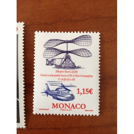 Monaco Num 2597 ** MNH helicoptere Maurice Leger année 2007