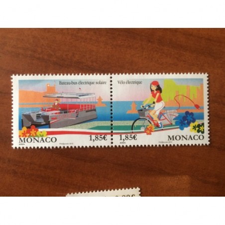 Monaco Num 2870-2871 ** MNH transport ecologique