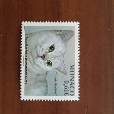 Monaco Num 2910 ** MNH Chat cat British shorthair