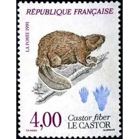 France Yvert Num 2723 ** castor  1991