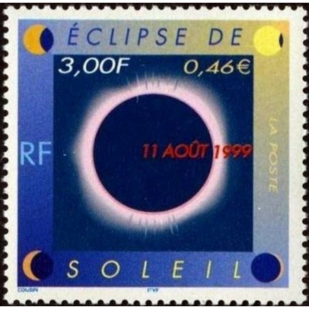 France Yvert Num 3261 ** Eclipse soleil  1999